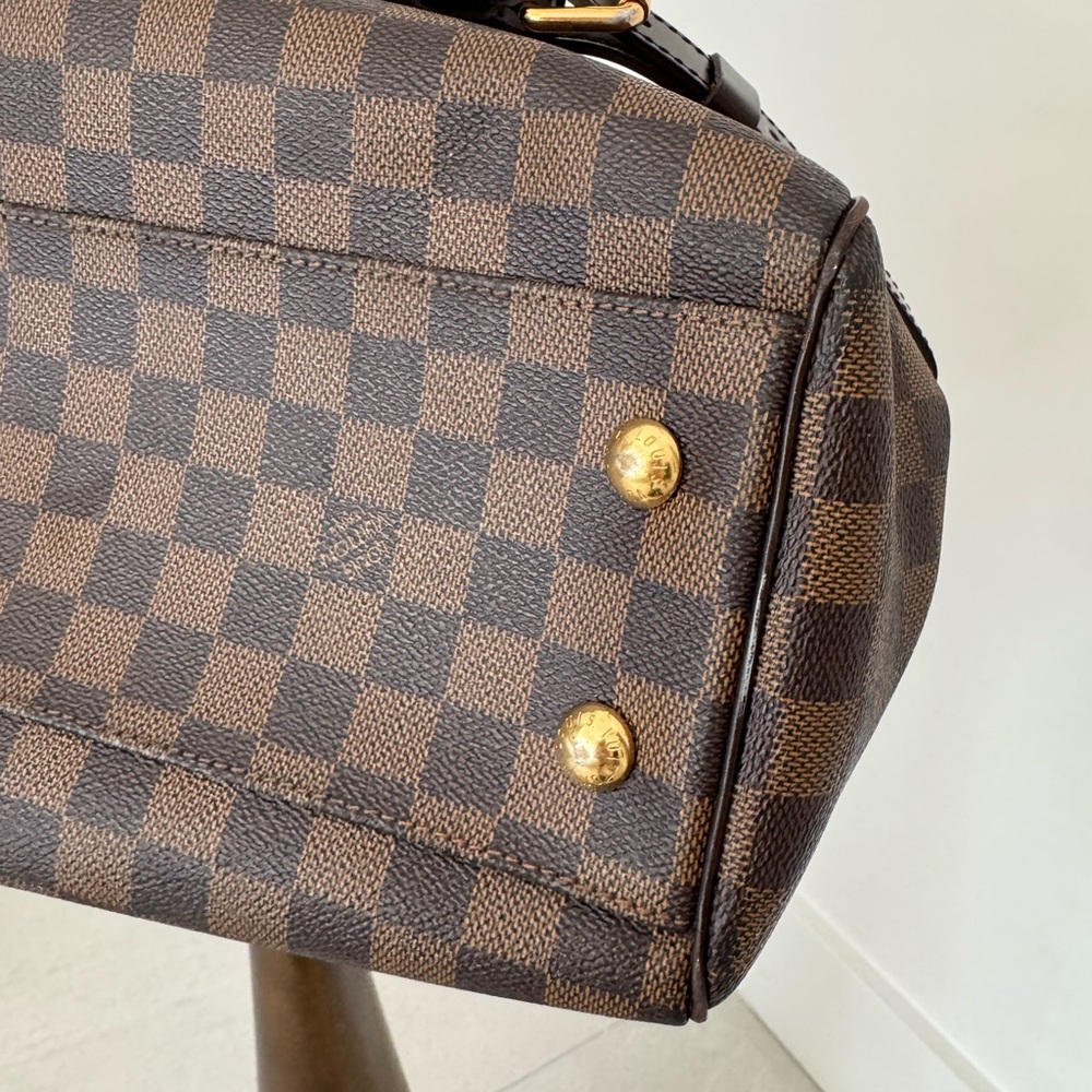Louis Vuitton Trevi Damier Ebene Pm Satchel Shoulder Bag VINTAGE in EUC - Picture 12 of 15